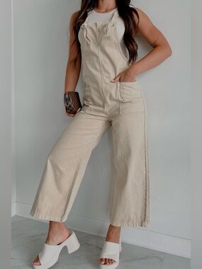 Hazen Knot Strap Zenana Overalls new size small color mocha